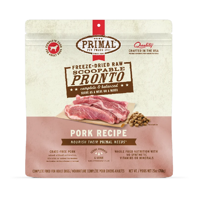 Freeze-Dried Raw Scoopable Pronto Dog Food <br> Pork Recipe