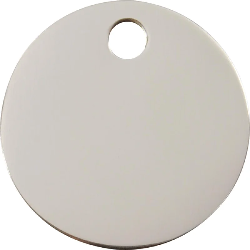 Flat Stainless Steel Circle Dog ID Tag