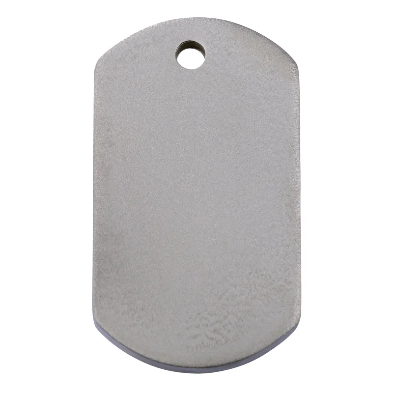 Flat Titanium Rectangle Dog ID Tag