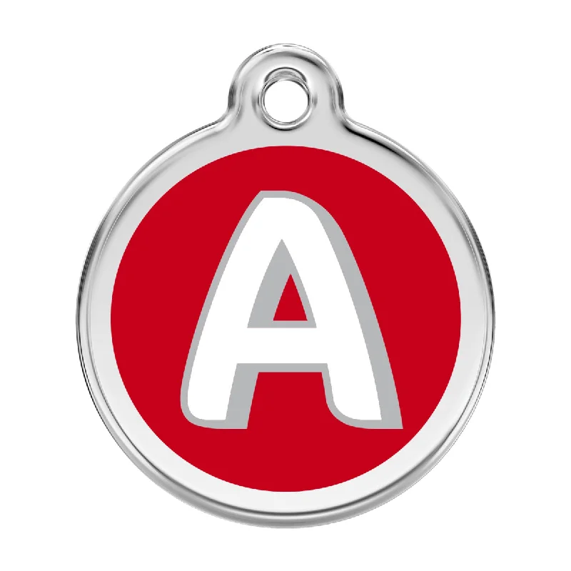 Stainless Steel And Enamel Alphabet Dog ID Tag