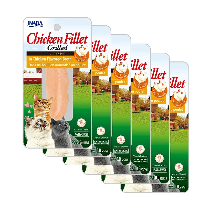 Inaba Grilled Chicken Fillet in Chicken Broth Cat Treat 25g x 6