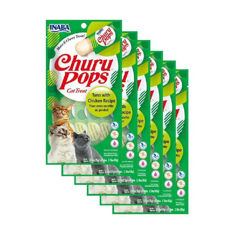 Inaba Churu Pops Tuna with Chicken Cat Treats 60g x 6