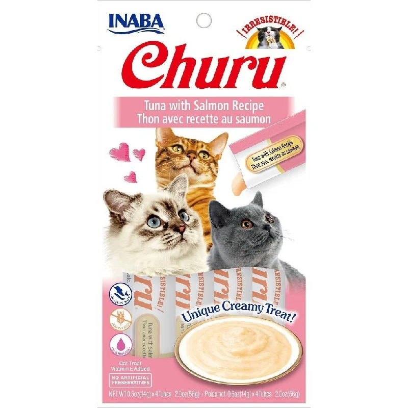 Inaba Churu Puree Tuna with Salmon Cat Treats 56g