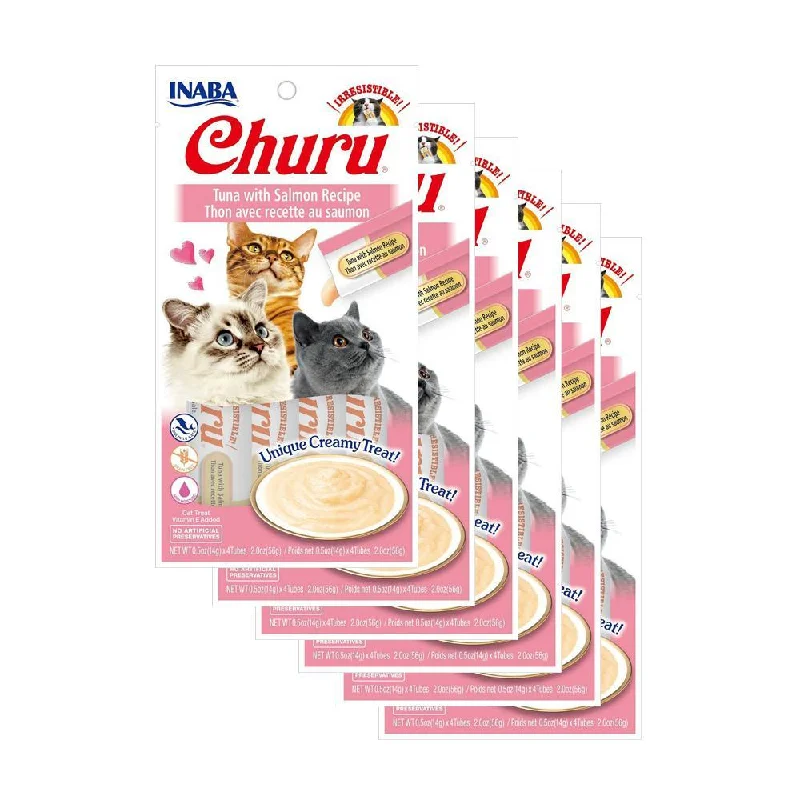 Inaba Churu Puree Tuna with Salmon Cat Treats 56g x 6