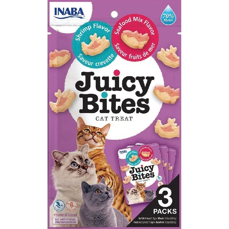 Inaba Juicy Bites Shrimp and Seafood Mix Cat Treats 34g